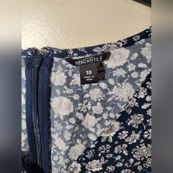 J.Crew Mercantile Faux Wrap Dress Floral Size 10 - Picture 6 of 7